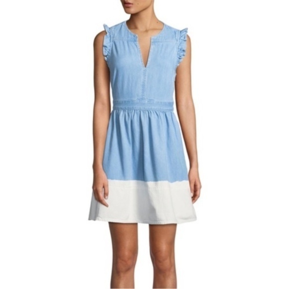 Kate Spade • Blue Cream Dip Dye Denim Dress - Picture 1 of 12
